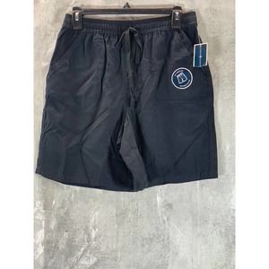 Karen Scott Women's Deep Black Mid-Rise Gemma Cotton Drawstring Shorts SZ S